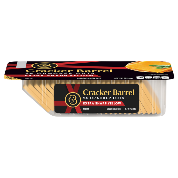 Cracker Barrel Extra Sharp Cheddar Cheese Cracker Cuts oz Tray (24ct)
