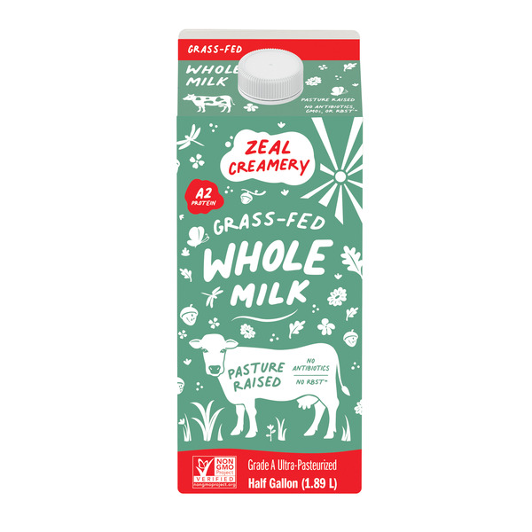 milk  Zeal Creamery Grass Fed Whole Milk Same-Day Delivery or