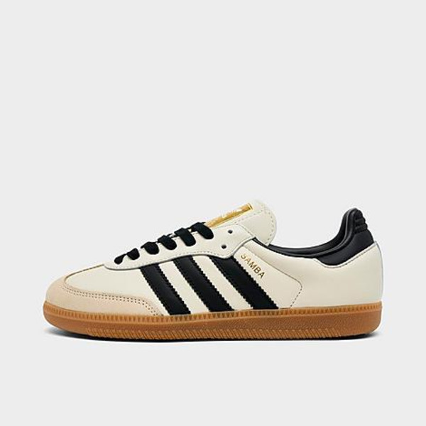 adidas Women's Samba OG Medium Width Shoes, Size 8 - Cream & Black
