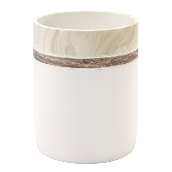 IZOD Resin Waste Basket, 10-1/2 x 7-3/4 x 6-1/2 in - Natural/Tan