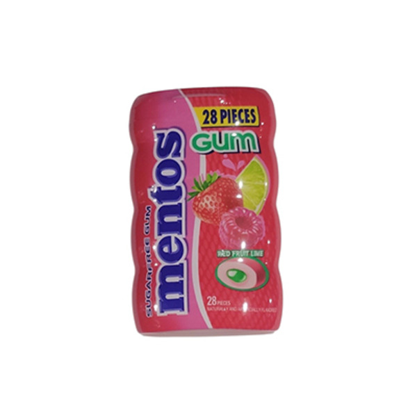 Mentos Gum, Sugar Free, Red Fruit Lime