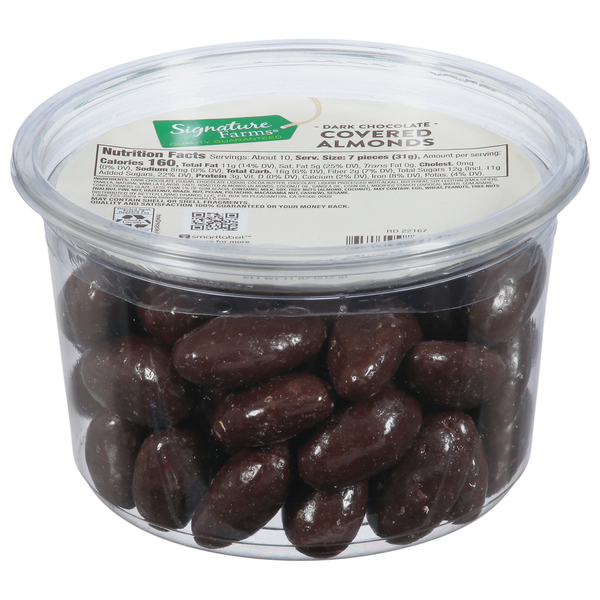 Signature Farms Almonds, Dark Chocolate Covered