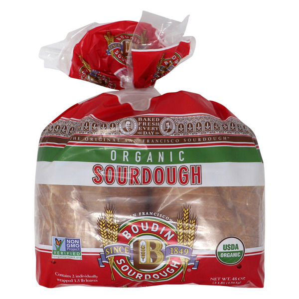 Boudin Organic Sourdough Bread, 24 oz, 2-count