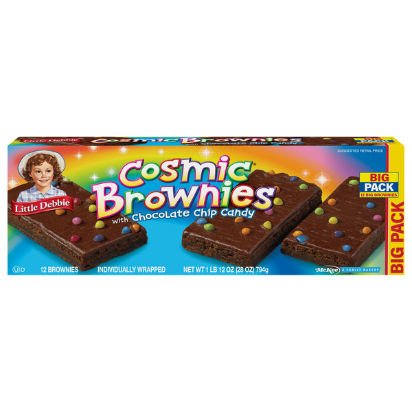Little Debbie Cosmic Brownies with Chocolate Chip Candy