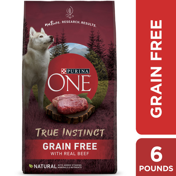 Purina ONE Grain Free Natural Dry Dog Food, True Instinct With Real Beef