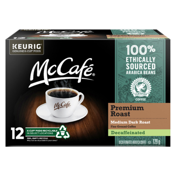 Sobeys McDonald’s McCafé Premium Roast Decaffeinated Coffee K-Cup Same ...