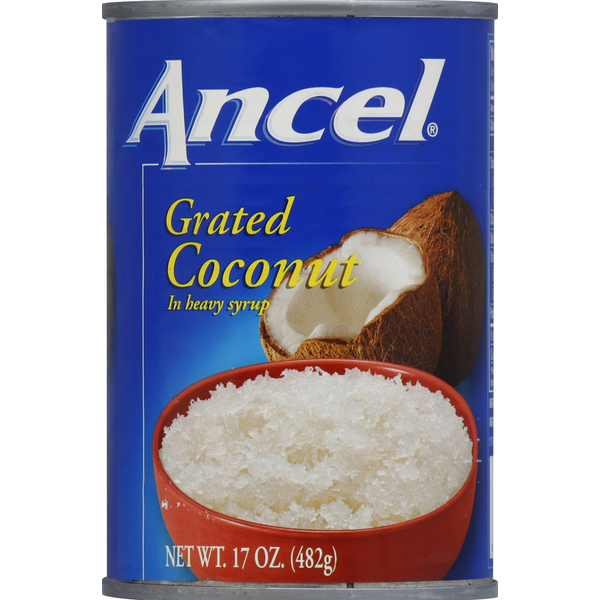 Ancel Coconut, Grated, in Heavy Syrup