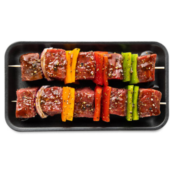 Marinated Black Pepper Beef Kabobs