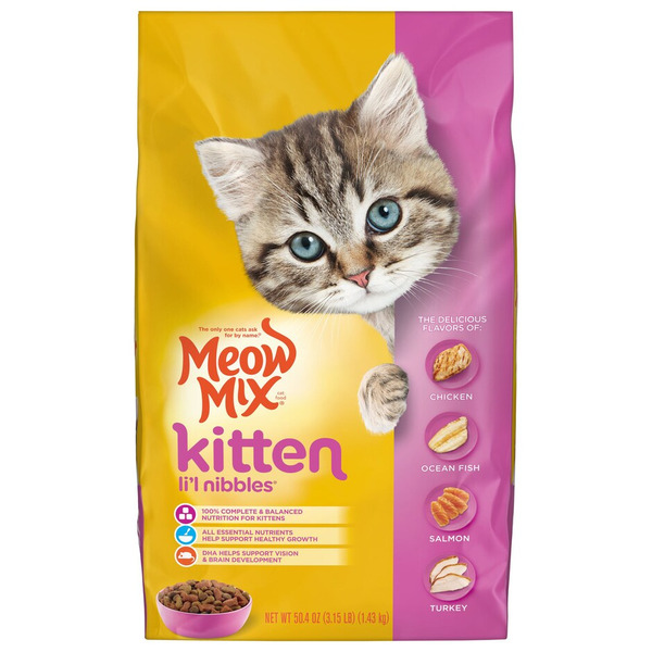 Meow Mix Kitten Li'l Nibbles Kitten Food in Bag Same-Day Delivery