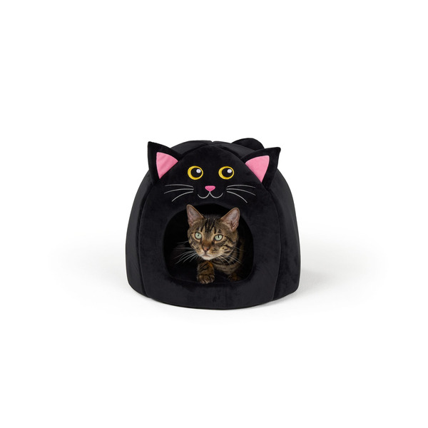 Thrills & Chills Halloween Cat Hut Bed, 16 x 16 in