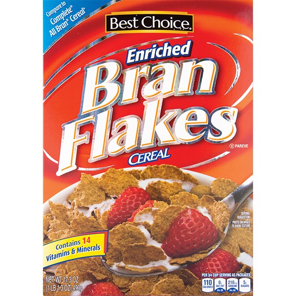 Best Choice Enriched Bran Flakes Cereal (17.3 oz) Instacart