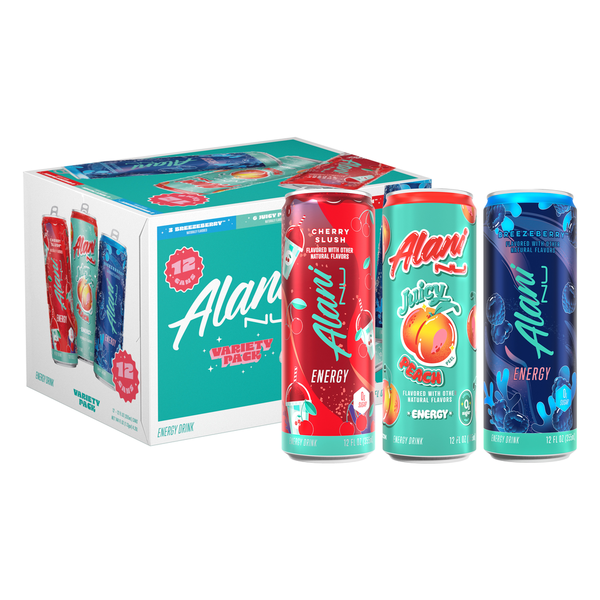 Alani Nu Energy Variety 12pk (Juicy Peach, Breezeberry, Cherry