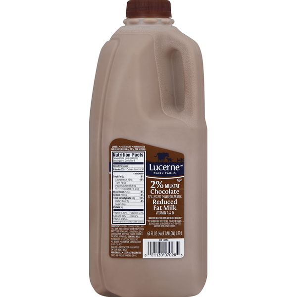 Lucerne Milk, Reduced Fat, Chocolate, 2% Milkfat