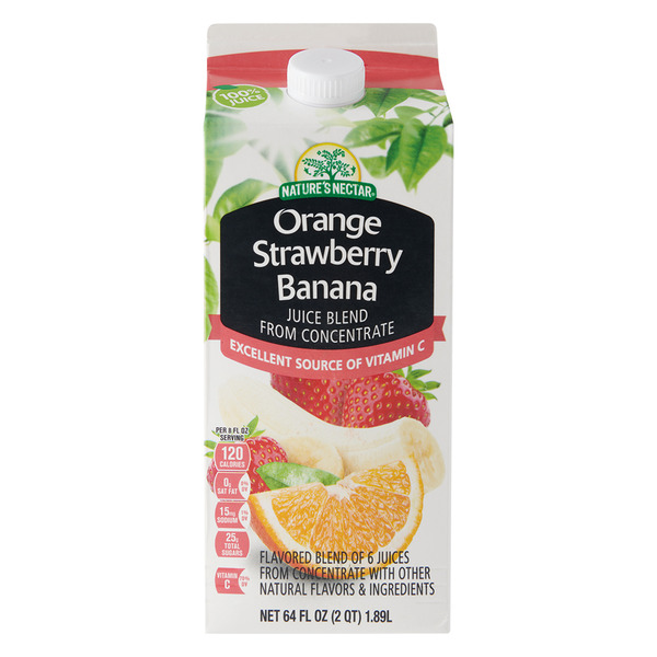 Nature's Nectar Orange Strawberry Banana OJ
