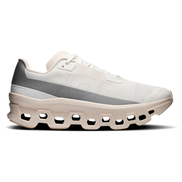 ON Women's Cloudmonster Running Shoes, Size 8.5 - Ivory/Seashell