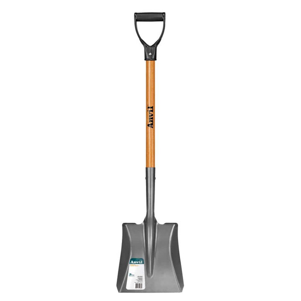 Anvil 28 In. D-grip Short Wood Handle Carbon Steel Transfer Shovel