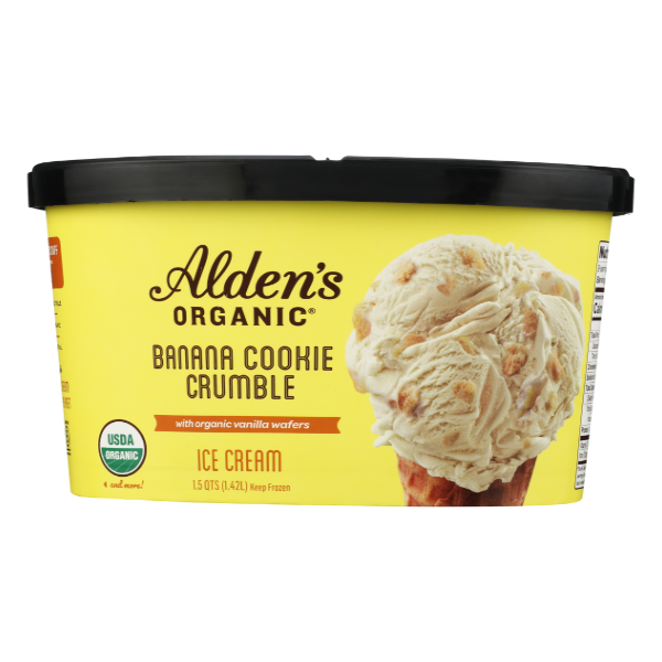 Alden's Organic Banana Cookie Crumble Ice Cream Same-Day Delivery