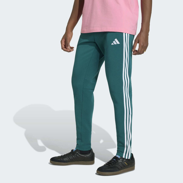 adidas Men's Tiro Essentials Knit Pants, M - Rich Green & White
