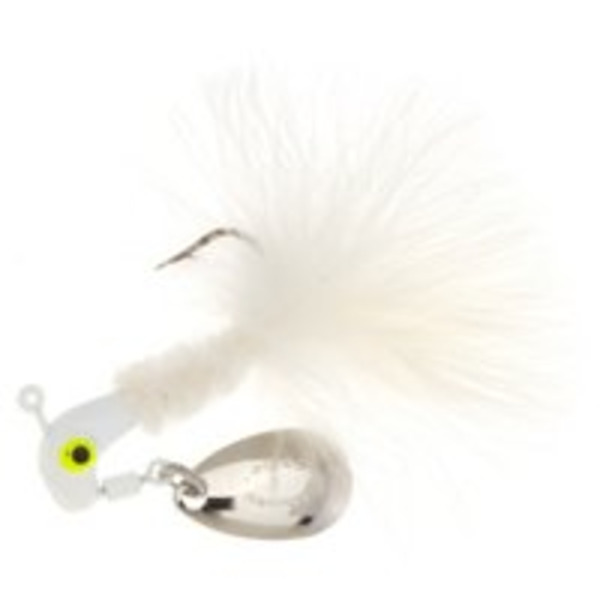 Blakemore Real Magic B2-1003-001 Road Runner Marabou Jighead 1/8oz Underspin Fishing Jig - White