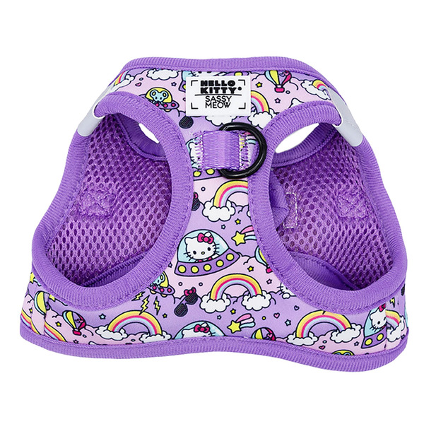 Sassy Meow Hello Kitty Step-In Cat Harness, Large - Purple