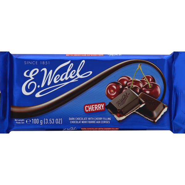 E Wedel Dark Chocolate, with Cherry Filling Same-Day