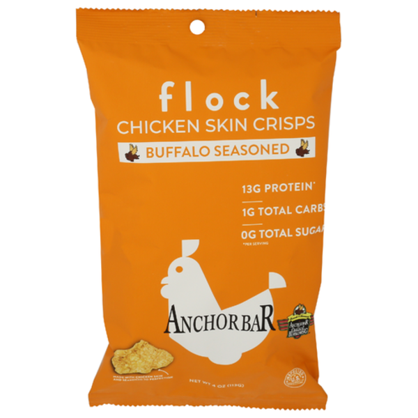 Flock Buffalo Seasoned Chicken Skin Crisps