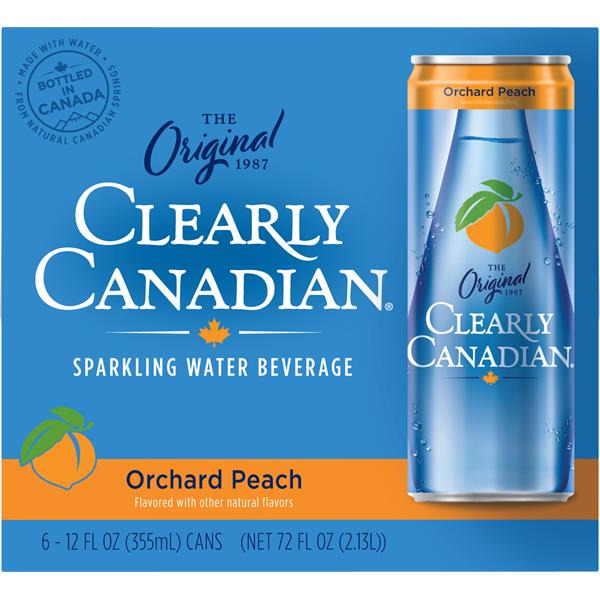 Clearly Canadian Sparkling Water Beverage, Orchard Peach Same-Day