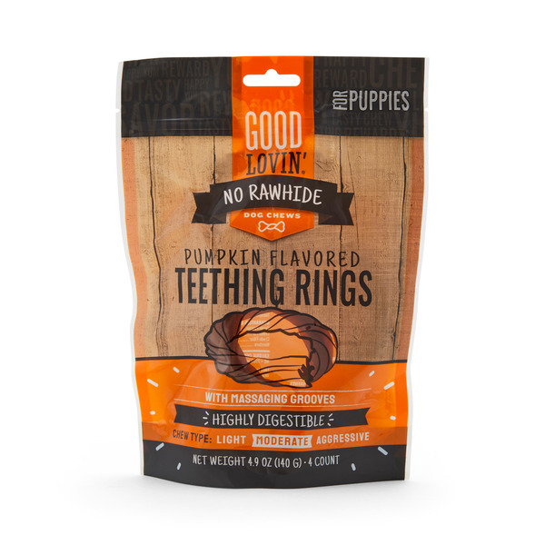 Good Lovin' Grain Free Pumpkin Flavored Teething Rings For Puppies