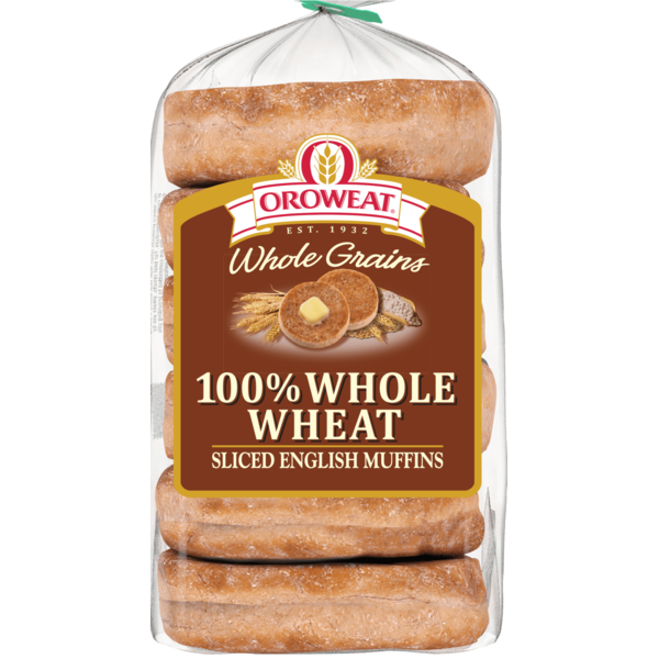 Oroweat 100% Whole Wheat Sliced English Muffins