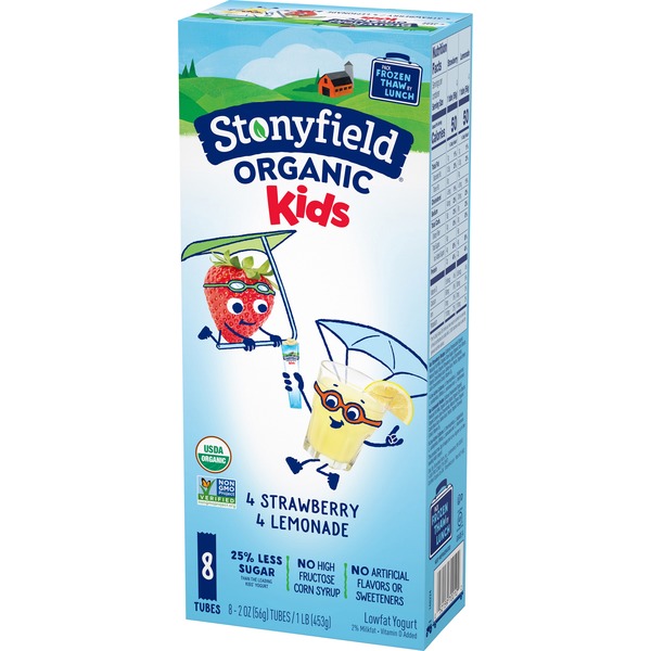 Stonyfield® Organic Kids Lemonade &amp; Strawberry Lowfat