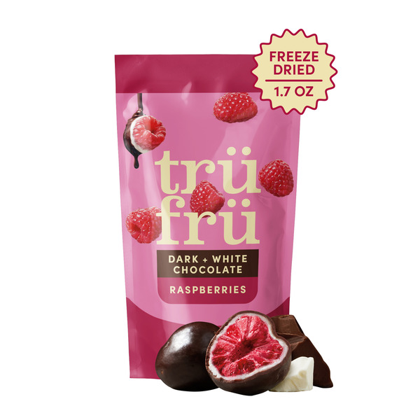 Tru Fru Freeze Dried Raspberries in Dark & White Chocolate Same-Day ...