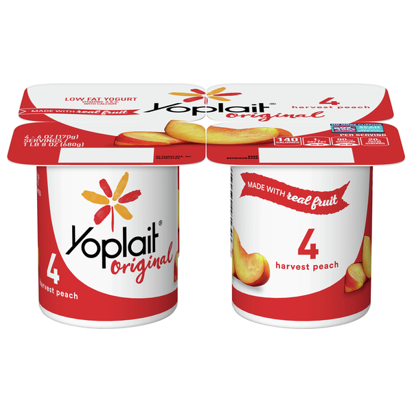 Yoplait Yogurt, Low Fat, Harvest Peach Same-Day Delivery or Pickup