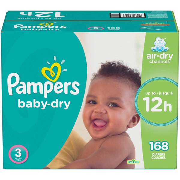 Pampers Club Pack Baby Dry Diapers (168 ct) Instacart