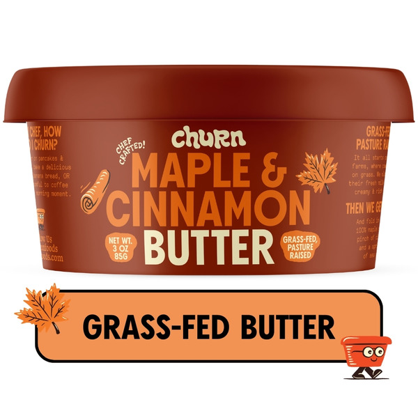 Churn Butter Maple & Cinnamon Grass Fed Butter Same-Day Delivery
