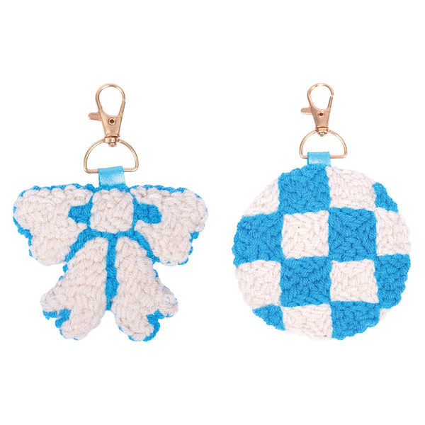 Pembrook Blue Bow Punch Needle Keychain Kit Same-Day Delivery or