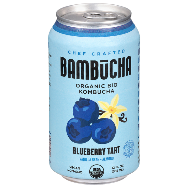 Bambucha Organic Big Blueberry Tart Kombucha Same-Day Delivery or