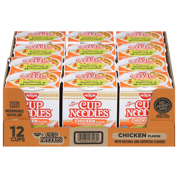 Nissin Cup Noodles Chicken Flavor 12-Pack Same-Day Delivery or