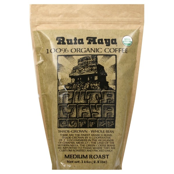 Ruta Maya Coffee, 100 Organic, Whole Bean, Medium Roast (2.2 kg