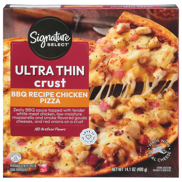 Signature SELECT Pizza, BBQ Recipe Chicken, Ultra Thin Crust