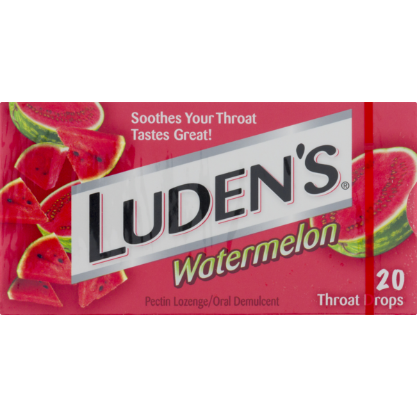 Luden's Pectin Lozenge/Oral Demulcent Watermelon Throat Drops (20 ct