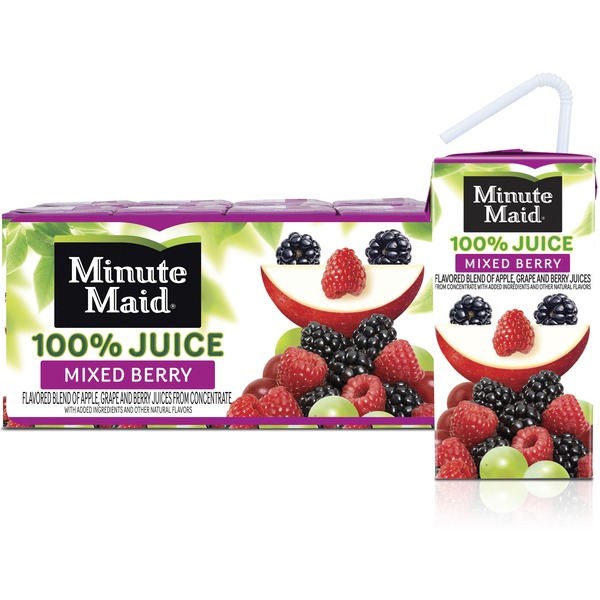 Minute Maid Mixed Berry Juice 100, Fruit Juice Drinks (6 fl oz) Instacart
