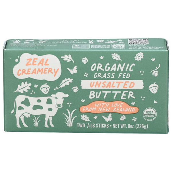 Butter【Cream Ver.】 Zeal Creamery Organic Unsalted Grass Fed Butter Same-Day Delivery