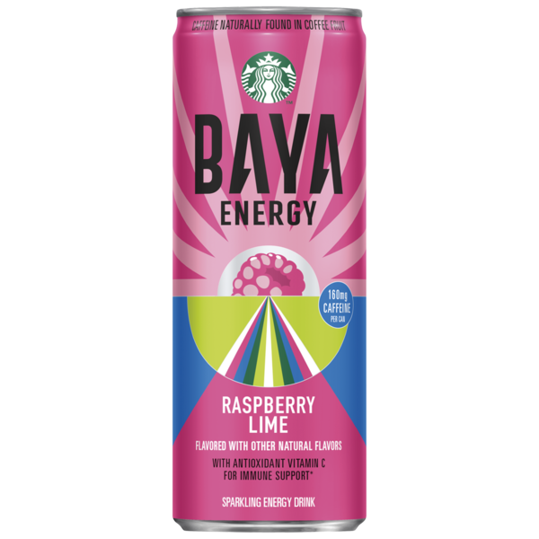 Starbucks Sparkling Energy Drink, Raspberry Lime, Baya Energy Same