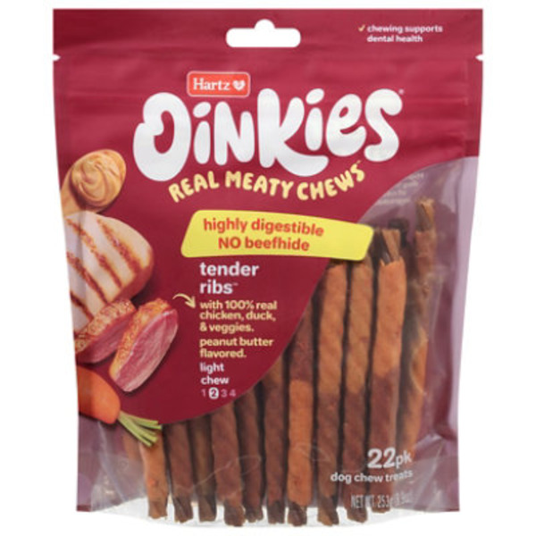 Hartz Oinkies Tender Ribs Dog Chew Treats