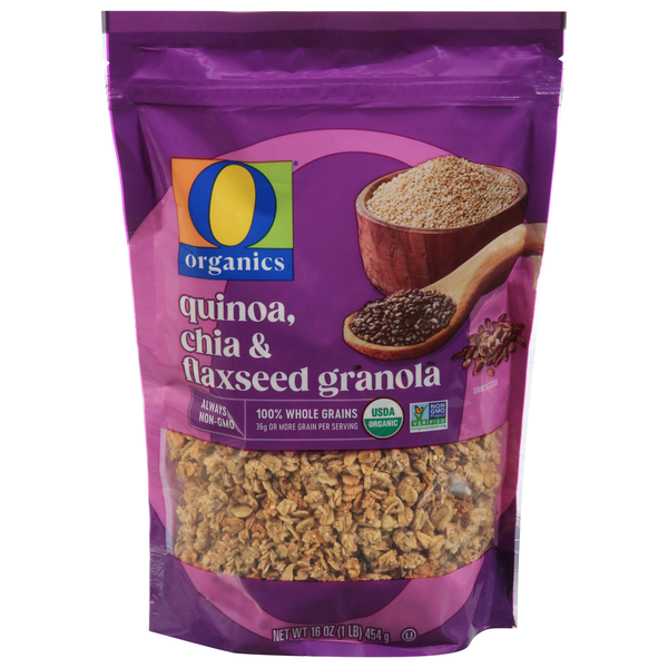 O Organics Granola, Organic, Chia, Flax, Quinoa