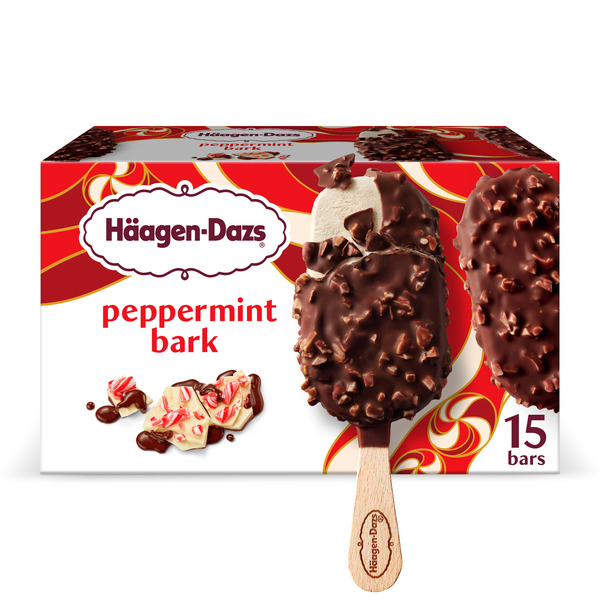 Haagen-Dazs Haagen Dazs Peppermint Bark Ice Cream Bars, 3 oz, 15