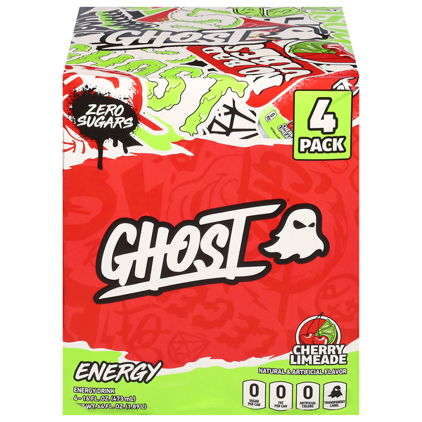 チリ　Sugar Order Acme - Ghost Energy Drink, Zero Sugar, Cherry Limeade