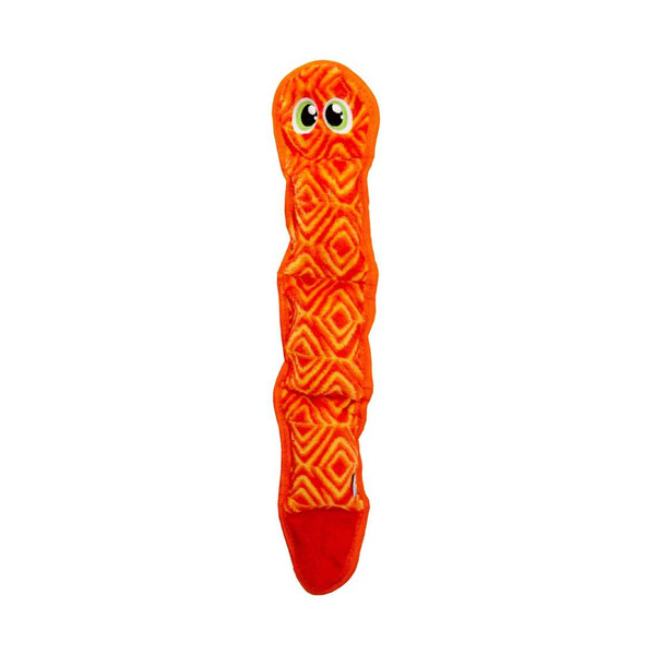 Outward Hound Red & Orange Invincible Snakes Squeak Dog Toys