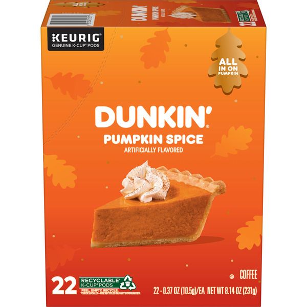 Dunkin' Dunkin’ Pumpkin Spice Artificially Flavored Coffee, Keurig K-Cup Pods