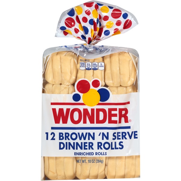 Wonder Bread Dinner Rolls Brown N Serve 12 Each From Food Lion 